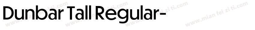 Dunbar Tall Regular字体转换